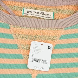 Free People Classic Striped Oversized Crewneck Top